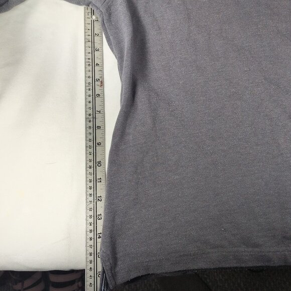 Nantucket Whaler M Men Medium Long Sleeve Collared Shirt 1/4 Button Sweater Gray - Picture 4 of 11